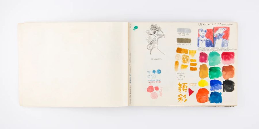 José Antonio Suárez Londoño, Cuadernos bolivarianos, técnica mixta sobre papel. Cortesía: La Casa Encendida