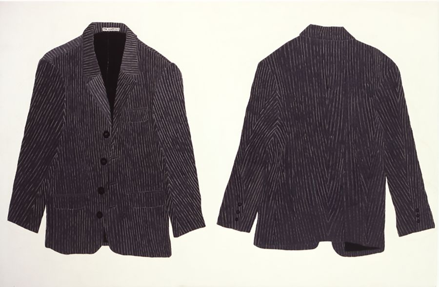 Carlos Arias, Saco, 1996-1999, bordado en tela, 115 x 175 cm. Colección: Fundación Universidad de las Américas, Puebla. Cortesía: Museo Universitario El Chopo, México