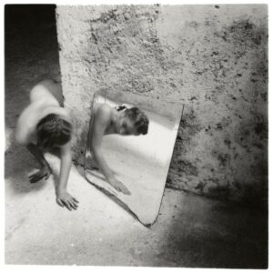 Francesca Woodman, Self-Deceit # 1, 1978 © Betty and George Woodman NB: No toning, cropping, enlarging, or overprinting with text allowed.