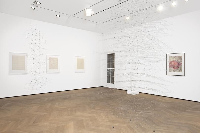 Vista de la exposición Gego. Autobiography of a Line, en la galería  Dominique Lévy, de Londres, 2016. Cortesía de la galería