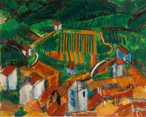Raoul Dufy (1877-1953). "Paysage de Vence". Huile sur toile. 1908. Paris, musée d'Art moderne. Dimensions : 65 x 81 cm