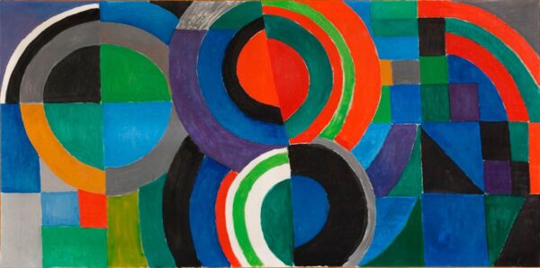 Sonia Delaunay (1885-1979). "Rythme couleur". Huile sur toile. 1964. Paris, muse d'Art moderne. Dimensions : 97,5 x 195,5 cm