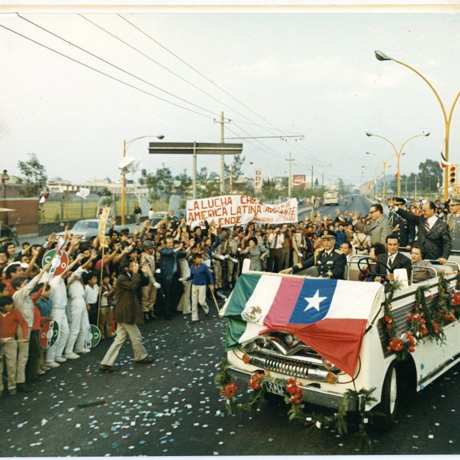 Visita del presidente Allende a México, diciembre, 1972. Cortesía Fundación Salvador Allende.
