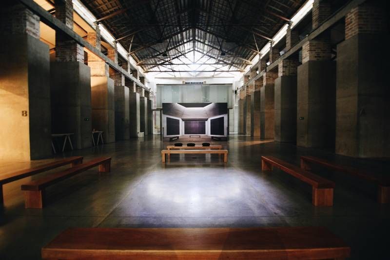 Representación de la Capilla Rothko en el hall del Museo de Arte Moderno de Medellín. 
Cortesía: MAMM
