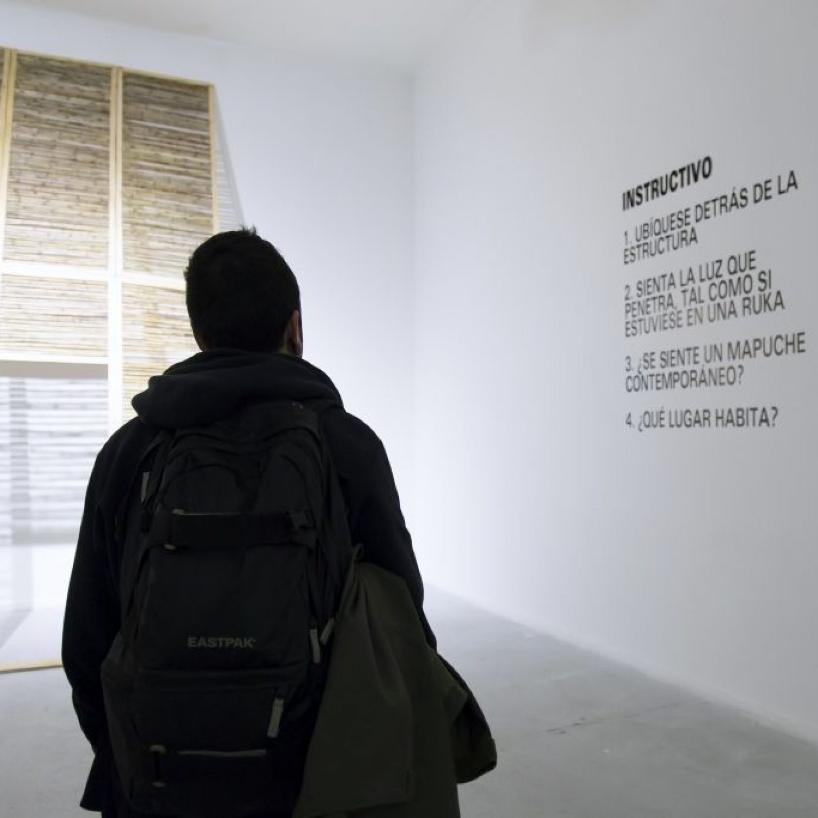 Sebastián Calfuqueo. Zonas en Disputa. Vista de la muestra. Museo de Arte Contemporáneo (MAC), Santiago de Chile, 2016. Foto: María José Canales/MAC.