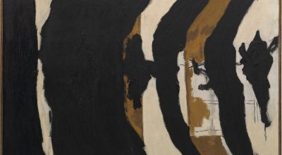 Robert Motherwell Pintura mural, n.º III (Wall Painting No. III), 1953 Óleo sobre lienzo 137,1 x 184,5 cm Colección particular. Cortesía Hauser & Wirth © Dedalus Foundation, Inc. /VAGA, Nueva York/VEGAP, Bilbao, 2016