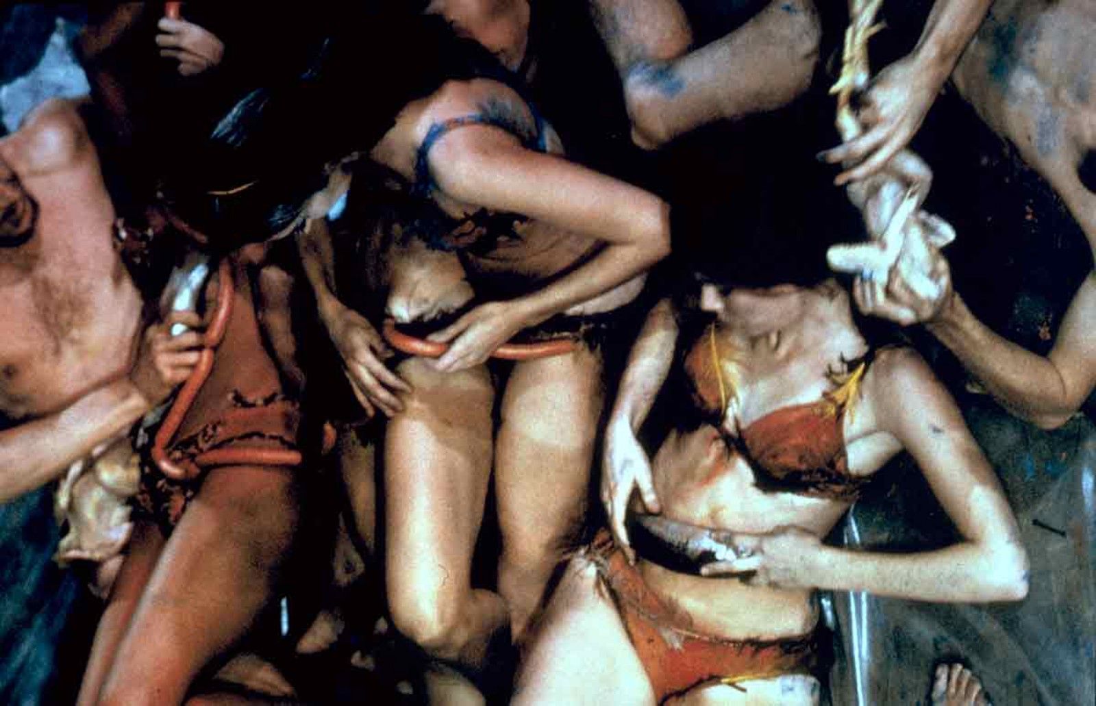 Carolee Schneemann, Meat Joy, 1964, video (film de 16mm transferido), color y sonido, 10’ 35". Cortesía de la artista, P.P.O.W Gallery y Electronic Art Intermix, EAI, NY
