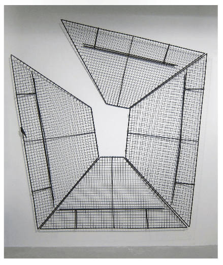 Francisca Benítez, Open Composition in Steel, 2011, objeto encontrado intervenido, 2,4 x 2,4 mts. aprox.