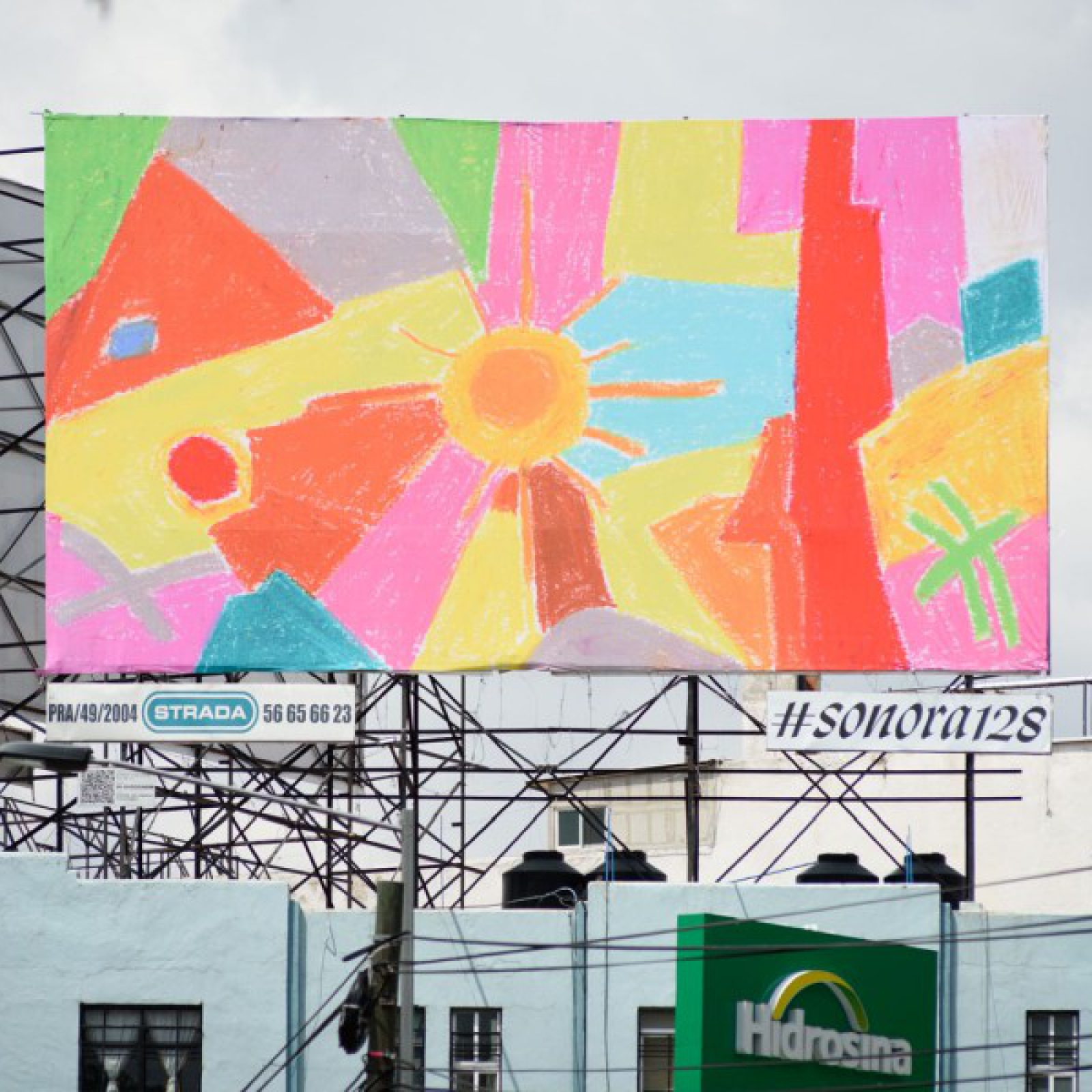 Etel Adnan, vista de la instalación de "The New Sun of the Aztecs", Sonora 128, Ciudad de México, 2017. Cortesía de la artista y kurimanzutto, Ciudad de México. Foto: PJ Rountree
