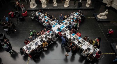 Editatón de Mujeres Artistas para Wikipedia, en el Museo Nacional de Bellas Artes, 2017. Foto: Juan Ignacio Hernández/CNCA