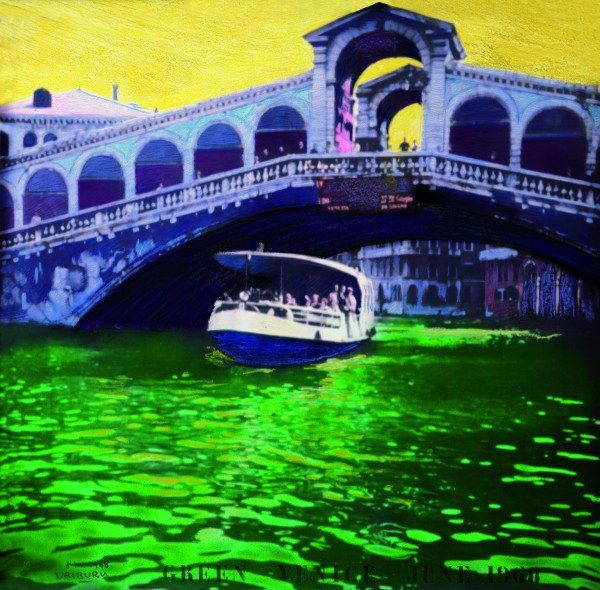 Nicolás García Uriburu, Green Venice, 1968, foto y pastel, 110 x 110 cm. Colección Amalia Lacroze de Fortabat