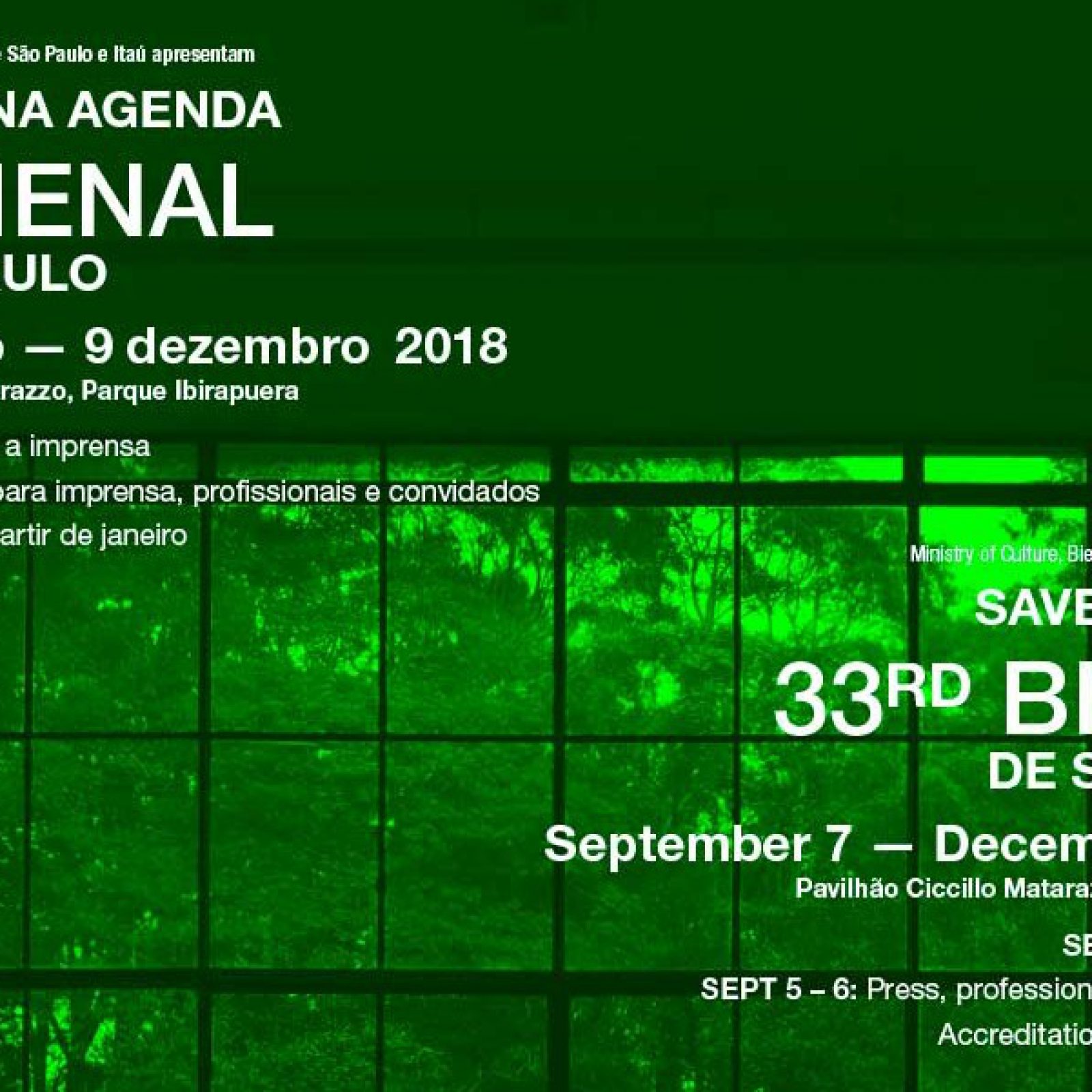33 Bienal de Sao Paulo, 2018. Invitación
