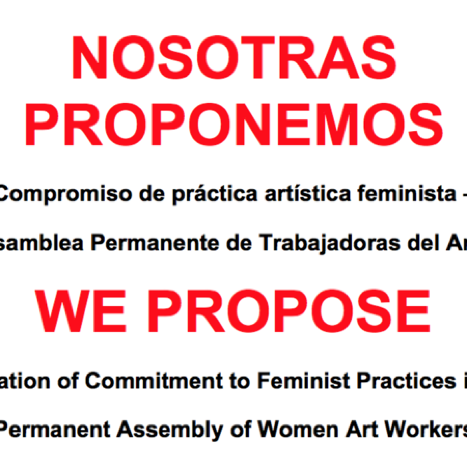 Nosotras proponemos