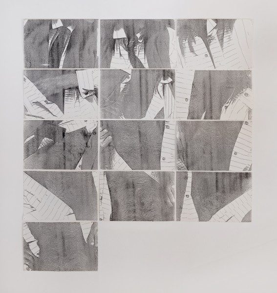 Hudinilson Jr., Sin Título, c.1980, fotocopia, 21,5 x 33 cm (cada una, políptico de 13 hojas). Cortesía: Galería Jaqueline Martins