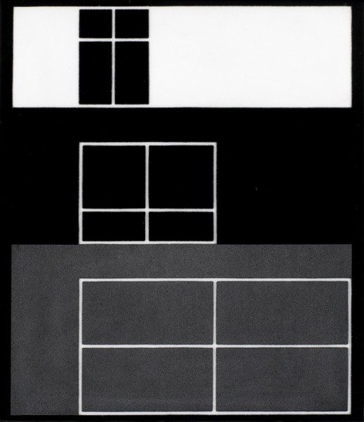 Josef Albers, Interior b (JAAF 1976.6.18), c.1929, vidrio opacado con chorro de arena, 27 x 23.2 cm. Cortesía: Waddington Custot Galleries