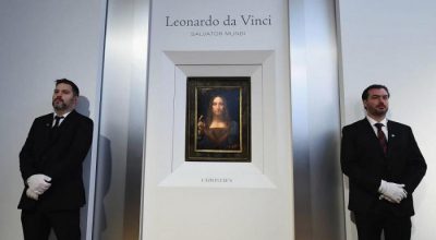 Salvator Mundi, un excepcional óleo del maestro renacentista Leonardo da Vinci, se remató anoche en una subasta de la casa Christie’s de Nueva York por la cifra récord de 450,3 millones de dólares