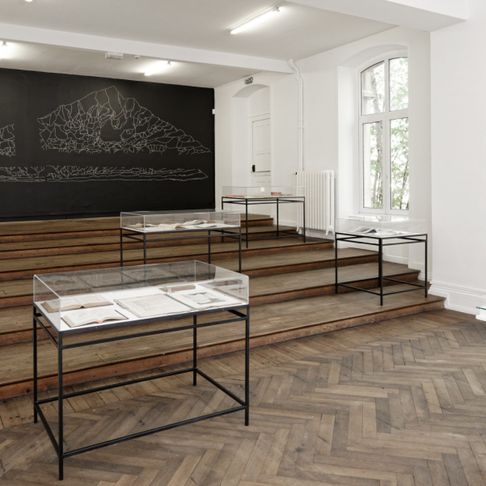 Vista de la exposición "On Glaciers and Avalanches", de Irene Kopelman, en CRAC Alsace, Altkirch, Suiza, 2017. Hasta el 14 de enero de 2018. Foto: A. Mole. Cortesía de la artista y Labor, Ciudad de México