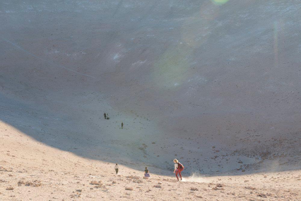 SACO7. Región de Antofagasta, Chile. Vista del cráter en Quillagua