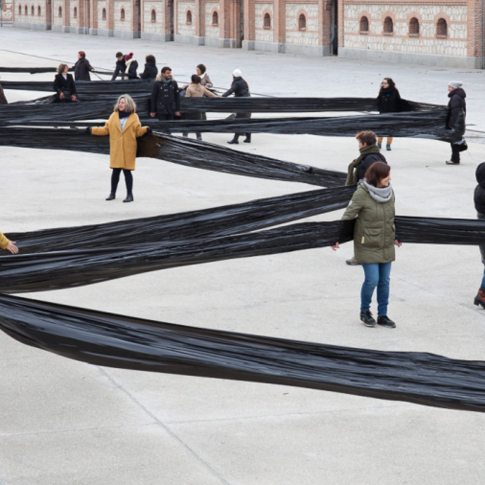 Sacar el Aula, de Miguel Braceli, 2018. Acción en Matadero Madrid, España. Foto cortesía del artista