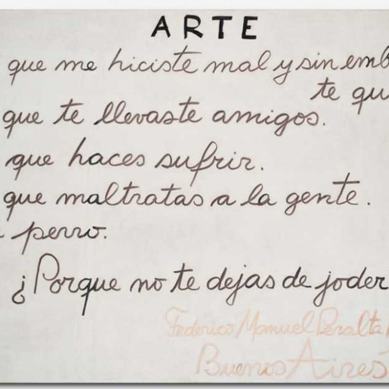 Arte, 1983, de Federico Manuel Peralta Ramos, en delinfinitoarte, Bogotá