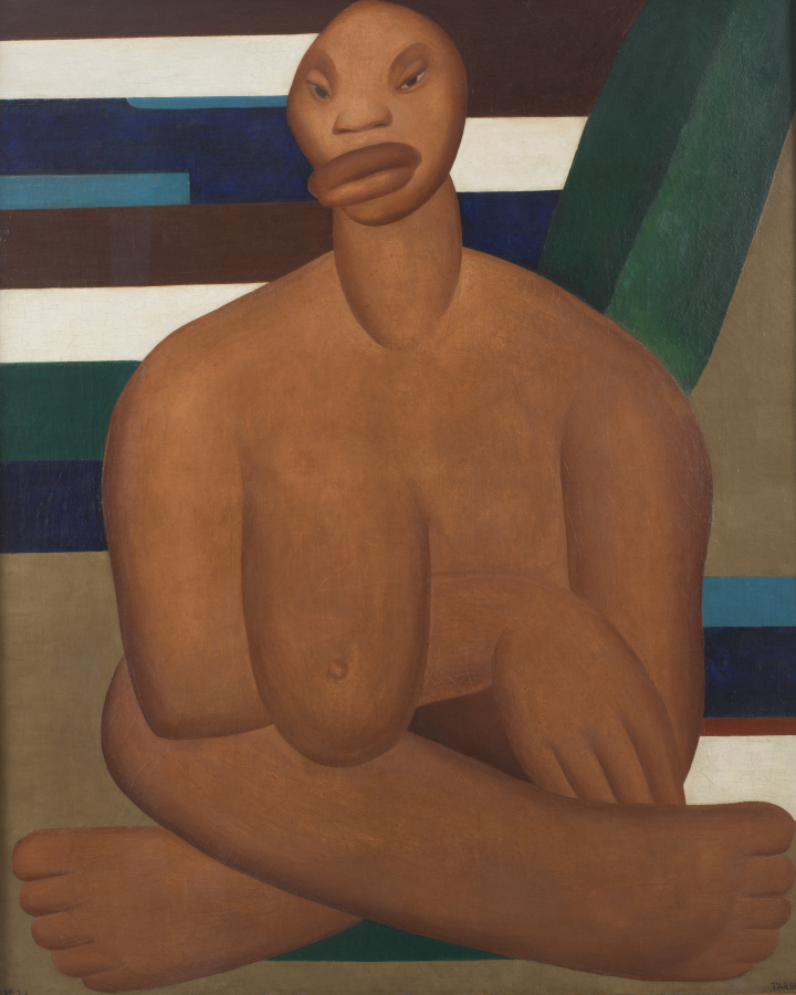 Tarsila do Amaral, A Negra, 1923, óleo sobre tela, 100 x 81.3 cm. Museo de Arte Contemporânea de Universidade de São Paulo. © Tarsila do Amaral Licenciamentos