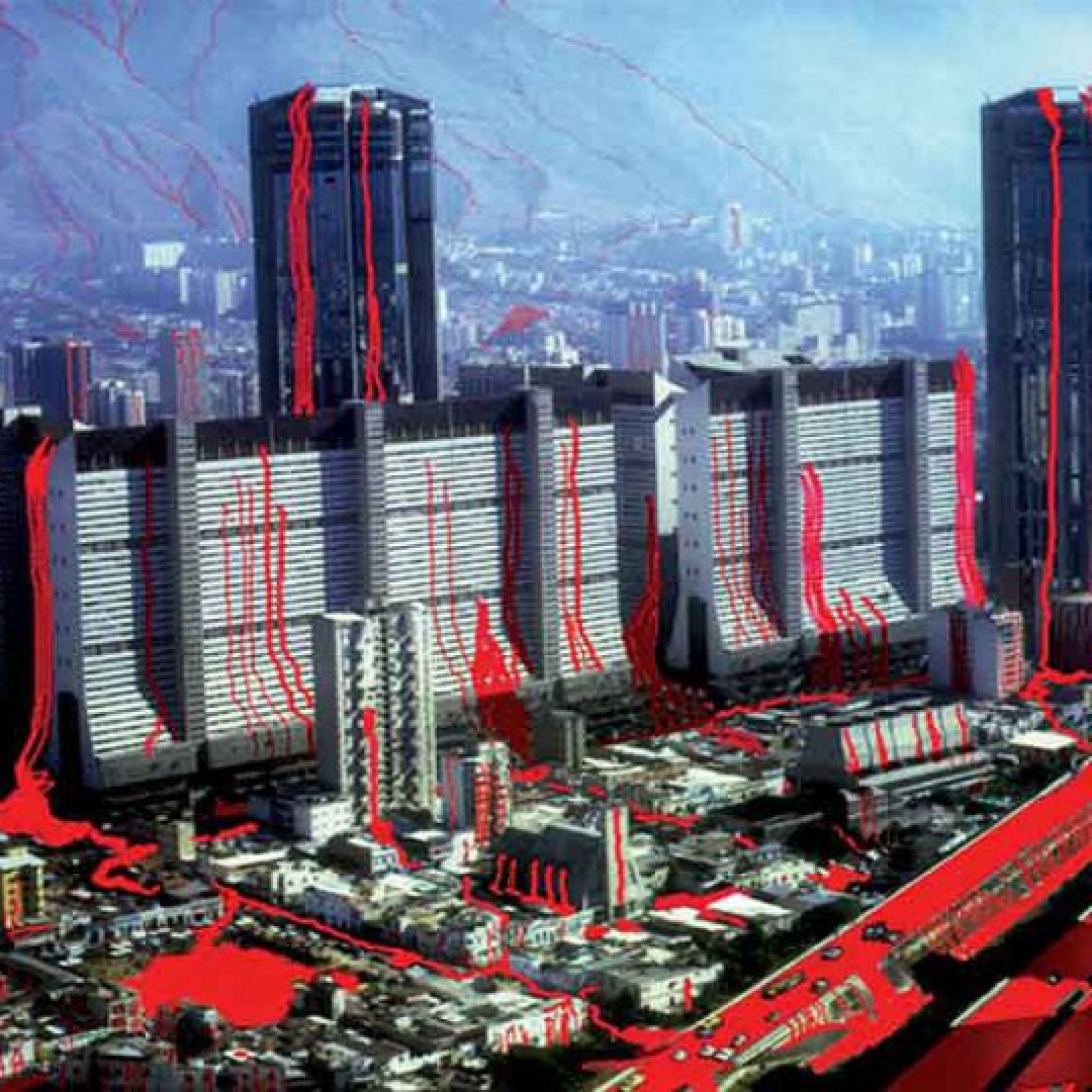 Nelson Garrido, Caracas sangrante, 1993. Cortesía del artista