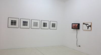 Vista de la exposición Escrituras Visuales en Die Ecke, Santiago de Chile, 2018