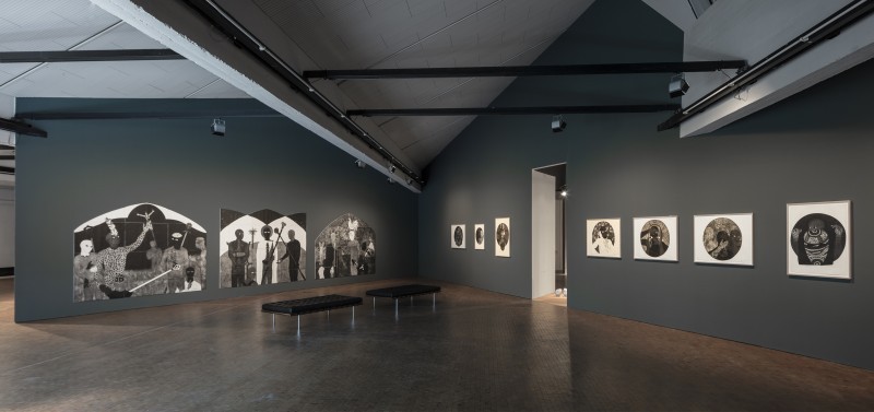 Belkis Ayón. Vista de la exposición en la Akademie der Künste, 10° Bienal de Berlín, 2018. Foto: Timo Ohler