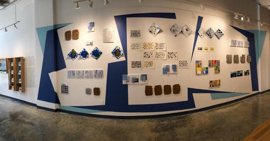 Vista de la exposición “Abstract Cabinet. Patricia Van Dalen & Emilio Narciso. Duo Project”, en Imago Art in Action, Miami, 2018.