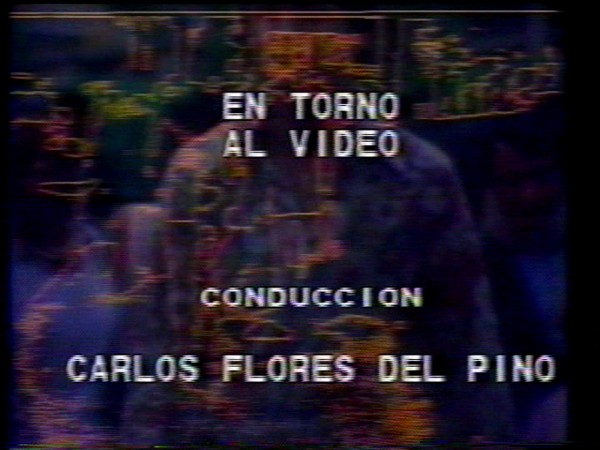 En Torno al video, programa de televisión, UCV TV / Canal 11 TV, 1984-1990. Cortesía de Carlos Flores / Centro de Documentación de las Artes Visuales, Centro Cultural Palacio La Moneda