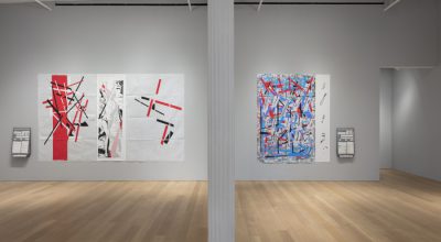 Eugenio Dittborn, Pinturas Aeropostales Recientes, vista de la exposición en Alexander and Bonin, Nueva York, 2018. Foto: Joerg Lohse. Cortesía: Alexander and Bonin, NY