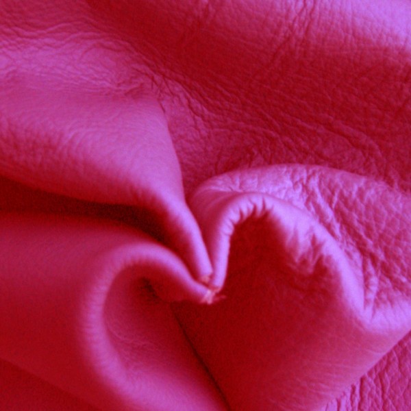 Michael Petry, Web Portrait 7, una fotografía de un metro cuadrado de un objeto de cuero rosado cosido por Petry y que se asemeja al ano de un donante anónimo en la web. Exhibido en Palm Springs Art Museum, 2012.