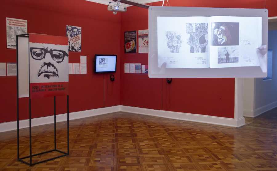 Vista de la exposición "Pasado Inquieto", en el Museo de la Solidaridad Salvador Allende (MSSA), Santiago de Chile, 2018. Cortesía: MSSA