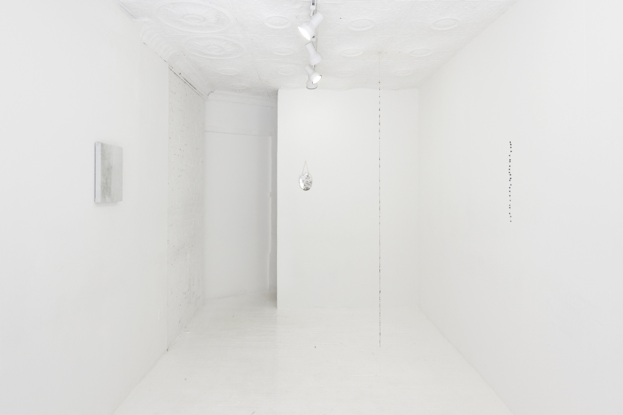 Vista de la exposición "Still Life with Others", de Andrés Bedoya, en la galería Situations de Nueva York, 2018. Cortesía de la galería