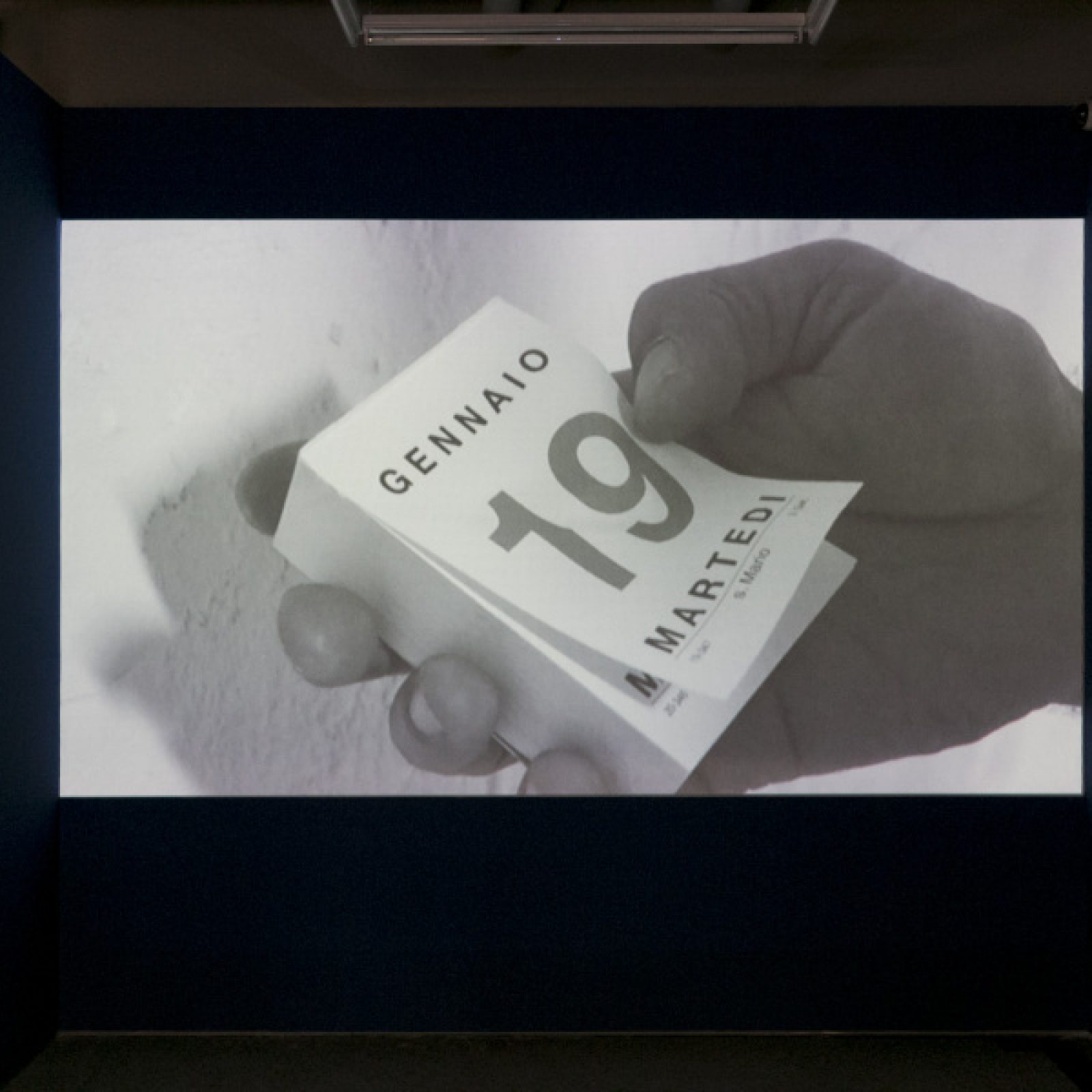 Jhafis Quintero, vista del video Eternity, 2016, en DiabloRosso, Panamá, 2018. Foto: Raphael Salazar