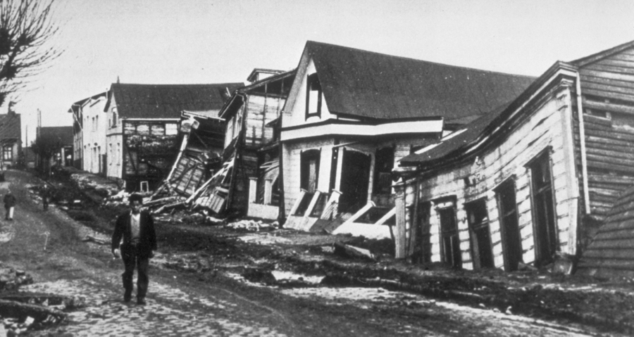 Valdivia (Chile) tras el terremoto de 1960