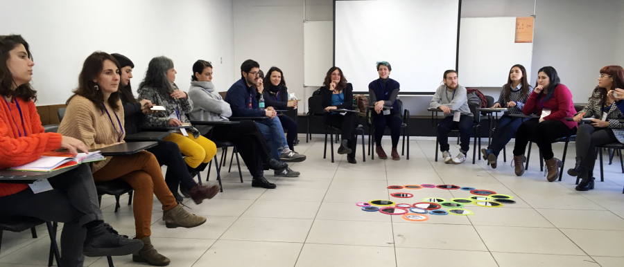 Uno de los workshops desarrollados durante el Congreso InSEA Chile 2018. Foto: Alejandra Rojas Contreras