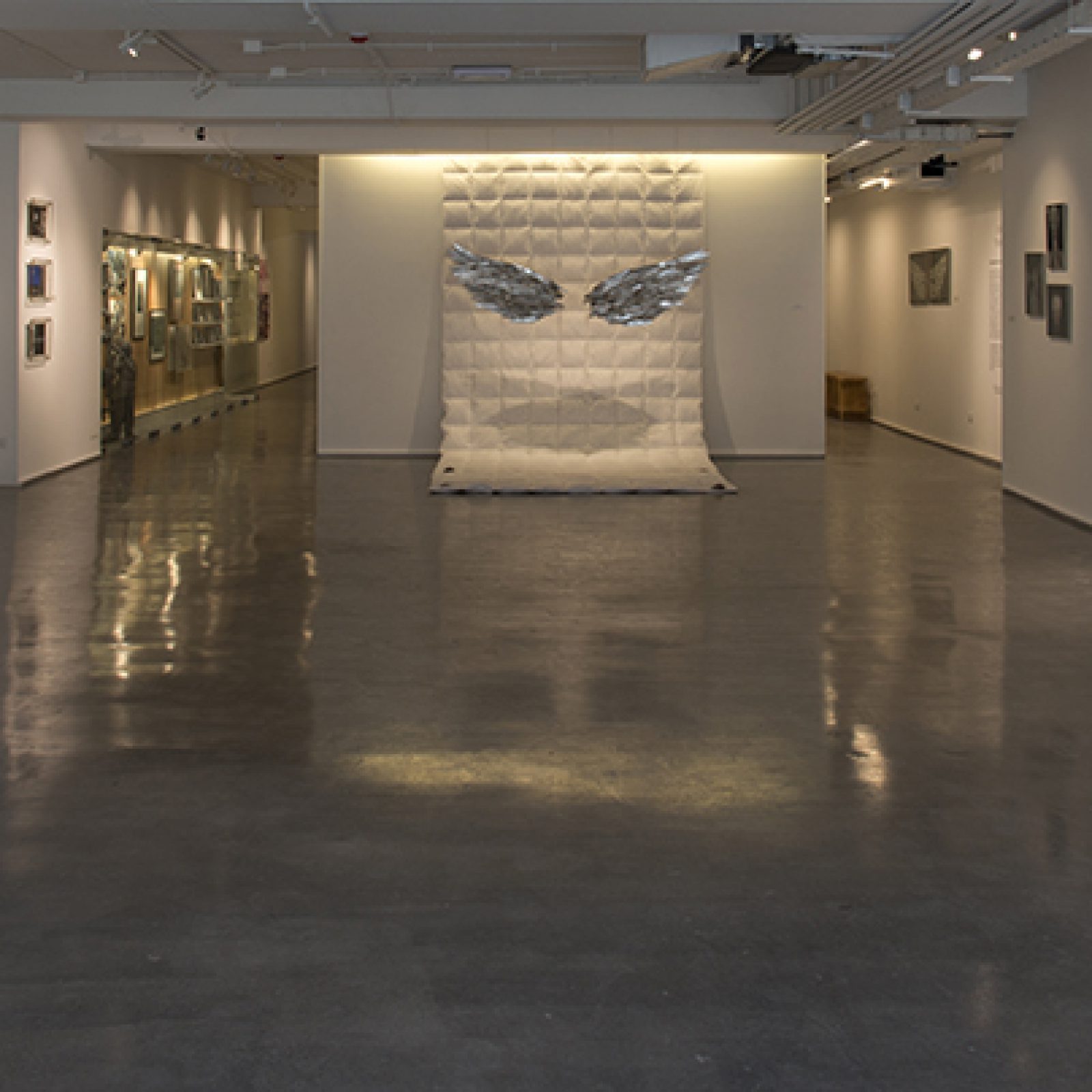 Vista de la muestra "El peso de las alas" de la artista chilena Catalina Mena en Aninat Galería, Santiago de Chile. Foto: cortesía de la galería.