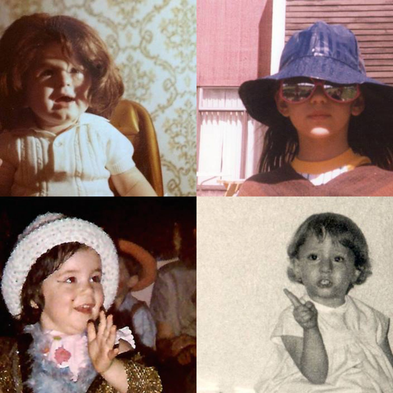 El equipo curatorial de la 11° Bienal de Berlín en su infancia (en el sentido de las agujas del reloj desde la parte superior izquierda): Augustín Pérez Rubio, c. 1973; María Berríos, c. 1987; Renata Cervetto, 1989; Lisette Lagnado, 1963. Cortesía: Bienal de Berlín