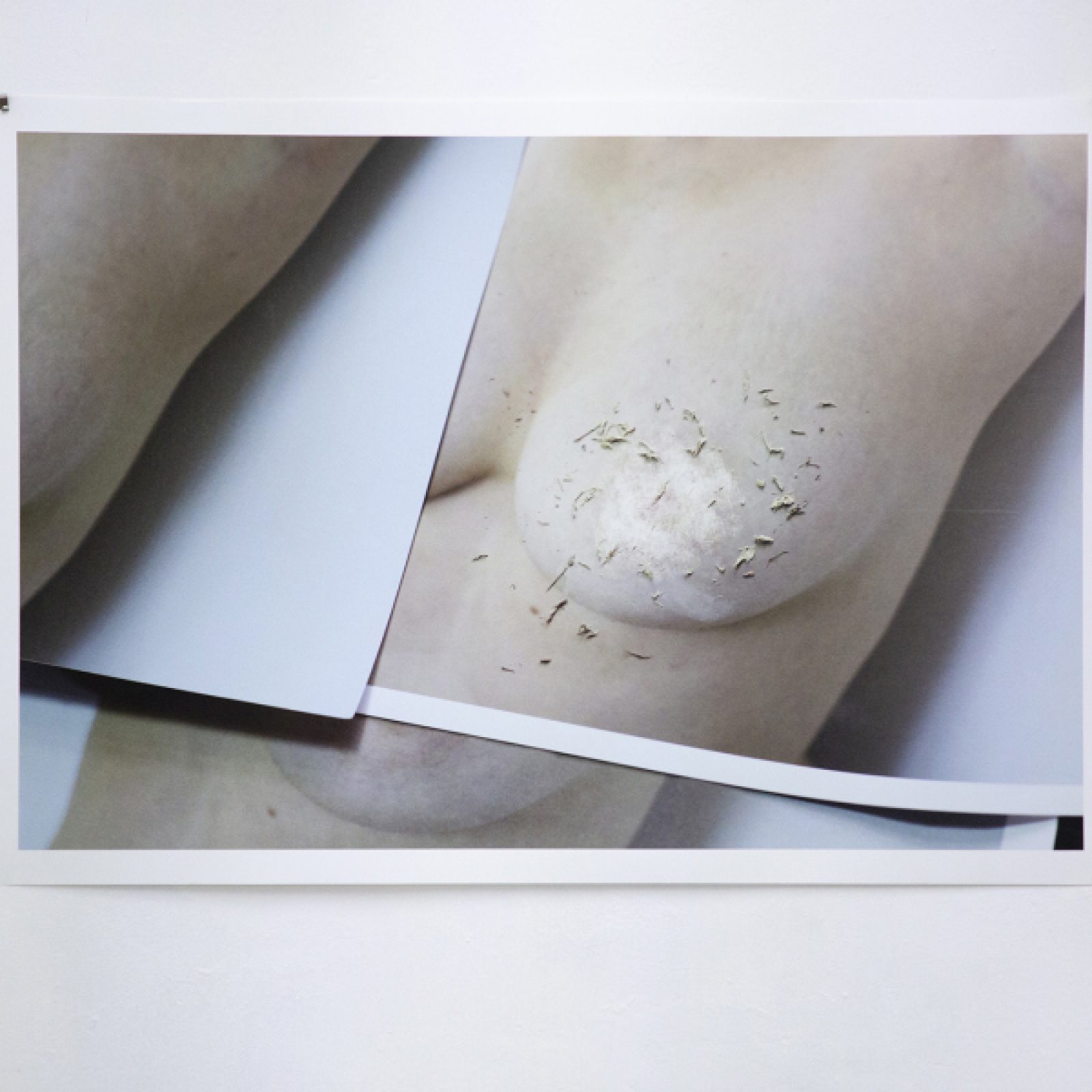 Vista de la exposición "Corte/Crudo", de Florencia Alvarado, en Aramauca, San Cristóbal de Las Casas, Chiapas. México, 2018. Foto: Liliana Huerta
