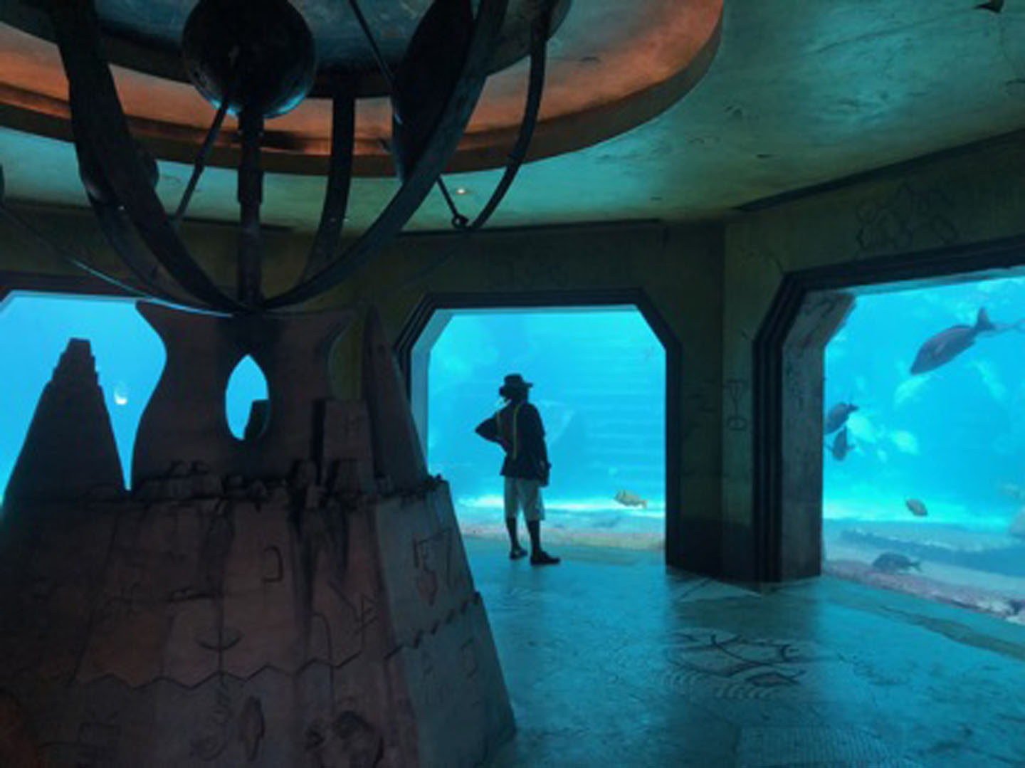 Vista del acuario de Atlantis en Paradise Island. Foto: Maria Reyes Franco