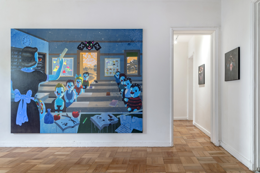 Vista de la exposición "La jaula invisible", de Víctor Castillo, en Isabel Croxatto Galería, Santiago de Chile, 2018. Foto: Sebastián González. Cortesía de Isabel Croxatto Galería