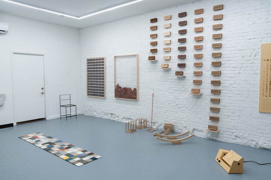 Installation view of Pablo Gómez Uribe’s “All that is Solid”, at Proxyco Gallery, New York, 2018. Photo: Javier Morales