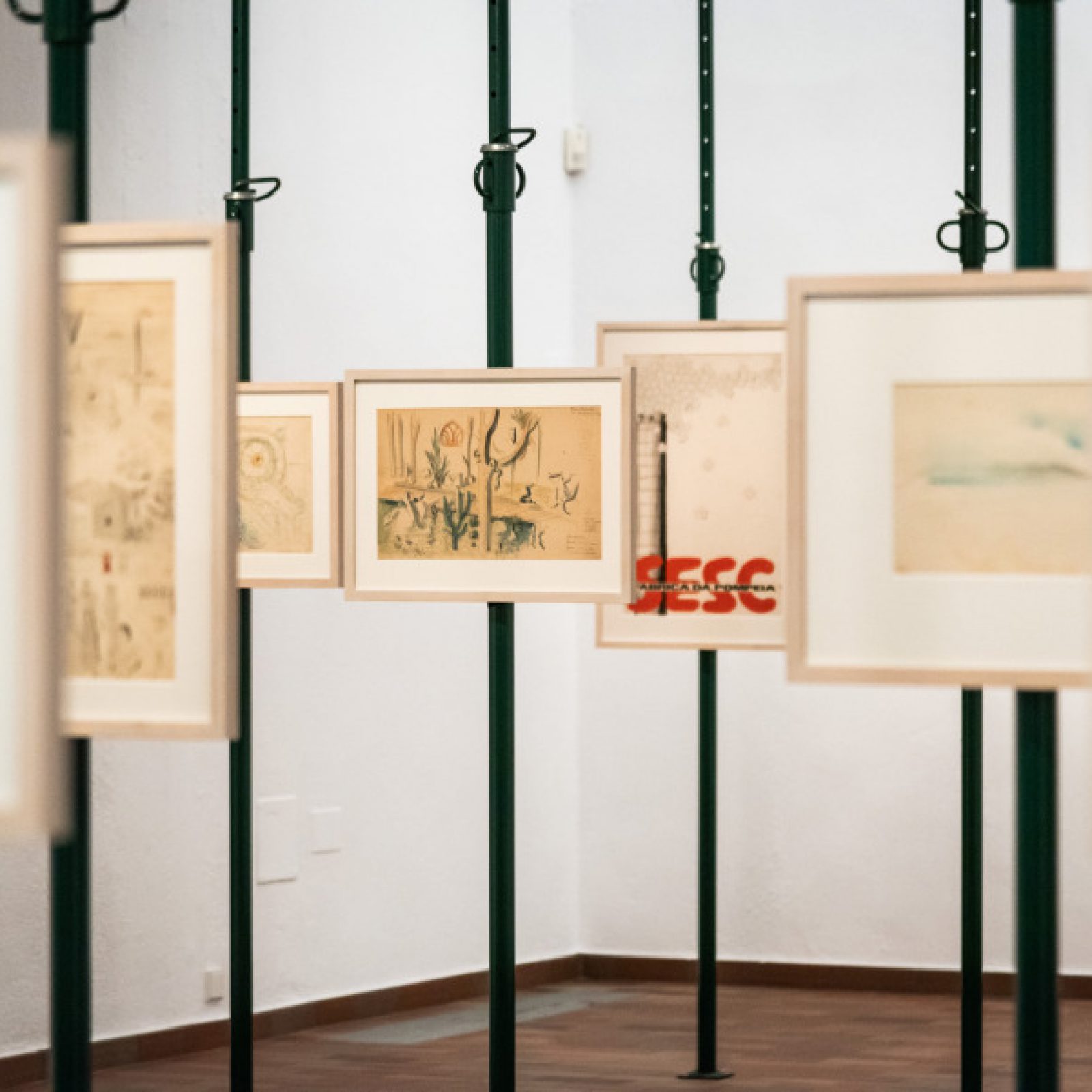 Vista de la exposición “Lina Bo Bardi dibuja”. © Fundació Joan Miró, Barcelona, 2019. Foto: Pep Herrero