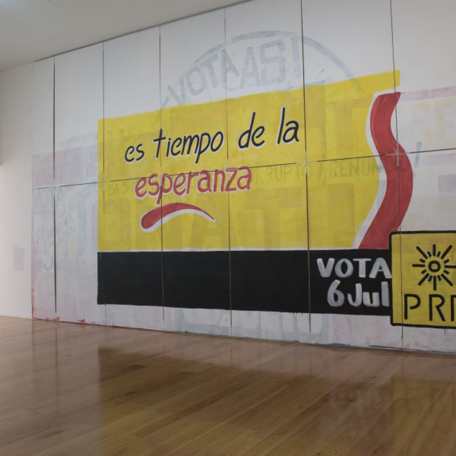 Vista de la exposición "Obra inconclusa", de Tercerunquinto, en el MARCO, Monterrey, México, 2018-2019. Foto cortesía de MARCO