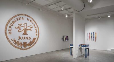 Vista de la exposición Holes in Maps, en 601 Artspace, Nueva York, 2019. Foto cortesía: 601 Artspace /Marie Guex
