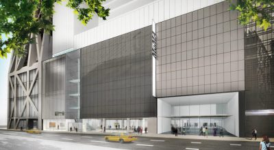 La fachada proyectada del nuevo Museum of Modern Art, calle 53, Manhattan, NY © 2017 Diller Scofidio + Renfro