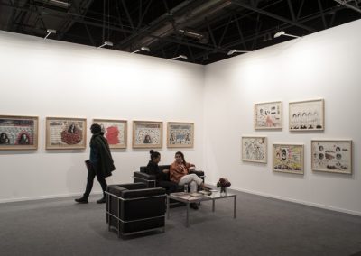 Mónica Mayer y Magali Lara en Walden, Buenos Aires, feria ARCOmadrid, 2019. Foto: Mariella Sola