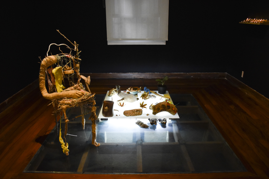 Vista de la exposición "La inmedible dimensión del caos, la vida de Rolando Castellón en nosotros", en TEOR/éTica, San José de Costa Rica, 2019. Foto cortesía de TEOR/éTica