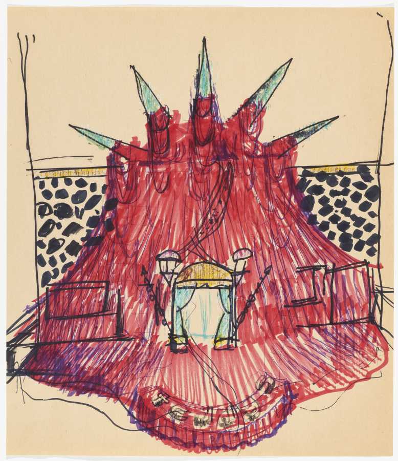 Miralda, El Internacional Tapas Bar & Restaurant. Crown, 1984. Colored marker on paper. 18 x 15 5/8 in. (46 x 40 cm). Courtesy: HFNY